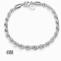 Länk armband kedja ankomst stort märke 2023 sterling silver vridna reparmband för kvinnor armband pulseira vbs4014link