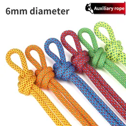 Climbing Ropes Climbing Rope Portable 6mm Non-slip Downhill Rope for Survival Parachute Cord Lanyard Camping Climbing Rope Hiking Clothesline 230516
