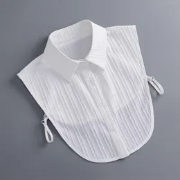 Bow Ties Girls Shirt Detachable Collar For Women Lapel Blouse Tops Fake Neckwear Decorative Female Removable Flase