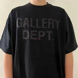 Designer modekläder tees tshirt 3949 galleryes avstår svart glittrande rosa bokstäver