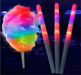 Fast Non-disposable Food-grade Light Cotton Candy Cones Colorful Glowing Luminous Marshmallow Sticks Flashing Key Christmas Party Gifts