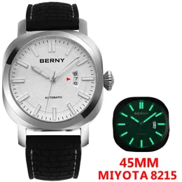 腕時計高級自動メカニカ腕時計サファイアスーパーラミナスビジネスメン用のステンレス鋼10bar 45mmデート男性時計
