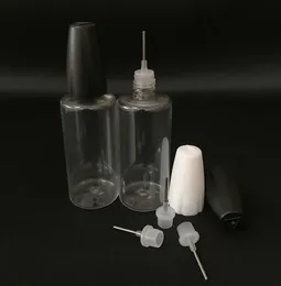 Nya 10 ml plastdroppsflaskor med metallspetsar Tom nålflaska E-vätska PET-plastbehållare för juice