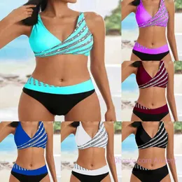 2023 Women Swimwear Plus Size 3xl New Bikini Split PRINT SWIMSUIT Designer Summer Women's Sexy Hot Diamond Bikinis Swimsuits Two Piece Swim Beach Set