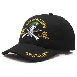 Ballkappen Neue Mode Männer Frauen Cap Militärische Fans Outdoor-Sport Sonnenblende Hip Hop Schädel Taktische Trucker Dad Hüte EP0376 AA220517