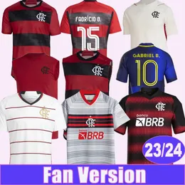 23 24 Flamengo GABI PEDRO Mens 축구 유니폼 E.RIBEIRO DE ARRASCAETA FABRICIO B. EVERTON 홈 어웨이 트레이닝웨어 스페셜 에디션 축구 셔츠