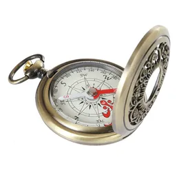 Outdoor Gadgets Vintage Bronze Pocket Compass Retro Outdoor Hiking Navigation Compass Kid Gift Retro Pocket Watch Compass Outdoor Tool 230516