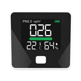 В 1 монитор качества воздуха пыль PM2.5 Детектор влажности температуры поддерживает низкое предупреждение о батареи для автомобиля домашнего офиса.