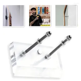 Hooks Skateboard Wall Mount Deck Display Luxury Storage Holder Rack Reinforced Acrylic Skate Board Stand