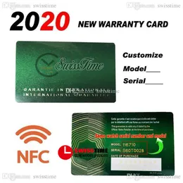 2021 Green No Boxes Custom Made Rollie NFC Warranty Card With Anti-Forgery Crown And Fluorescent Label Gift Same Serial Tag Super 321p