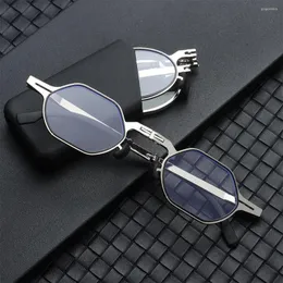 Sunglasses Anti Eyestrain Read Glasses With Case Portable Folding Anti- Blue Light Blocking Reading UV400 For Women Men