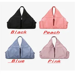 Women Girl Fitness Gym Bag Nylon One Shoulder Outdoor Yoga Storage Bag Large Capacity Dry and Wet Separation LL259I