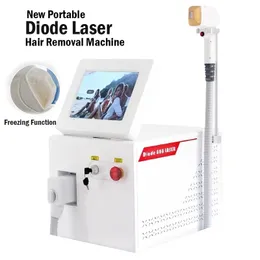 618 Bärbar diodlaserhårborttagningsmaskin med kylning permanent smärtfri tre våglängd hårborttagning