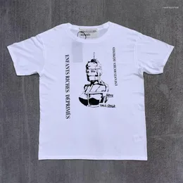 Herr t-skjortor erd t-shirt grafiska kvinnors toppar y2k streetwear män klädningar överdimensionerade skjorta vintage sommar