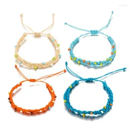 Charm Bracelets Handmade Cotton Braided Bracelet Bohemian Color Ethnic Style Literary And Art Adjustable Women