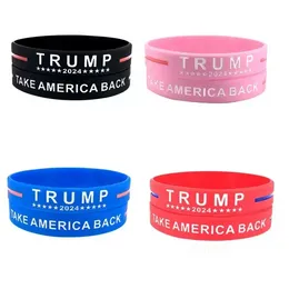 Trump 2024 Silicone Bracelet Party Favor Mantenha America Great Wrist CPA5721 BB0518