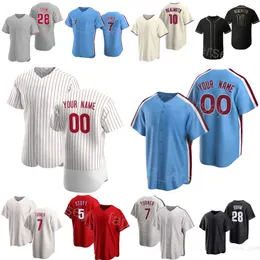 Baseball 28 Alec Bohm Jerseys 12 Kyle Schwarber 10 J.T. Realmuto 7 Trea Turner 5 Bryson Stott 8 Nick Castellanos 17 Rhys Hoskins Aaron Nola Name Nume Number Man Kids F-C