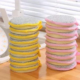 Double Side Dishwashing Sponge Pan Pot Dish Wash Sponges Household Cleaning Tools Kitchen Tableware Dish Washing Brush