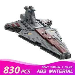 MOC Space Series Wars Venator Republic Attack Cruiser Model لبنات البناء لتقوم بها بنفسك لعبة تعليمية هدية عيد الميلاد للأطفال 830 قطعة X275U