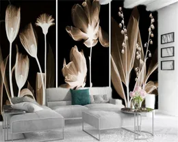 壁紙3D壁紙カスタムポー壁画美しい花のイラストリビングルームベッドルームテレビバックグラウンドウォール