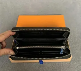 Geldscheinklammern, modisch, schwarz, Empreinte-Damen-Clutch, Damen, lange Geldbörse, PU-Leder, Einzel-Reißverschluss-Geldbörsen, klassische Mais-Geldbörse, Kartenhalter 60017 mit Box-Staubbeuteln