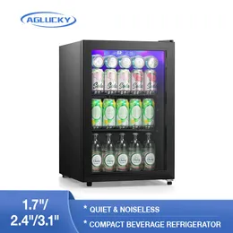 Kühlschrank AGLUCKY 1,7/2,4/3,1 Cu.Ft Getränkekühlschrank Kühler Mini-Kühlschrank Soda Bier Kleiner Wein Champagnerkühler für die Hausbar