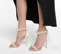 Eleganti abiti da sposa, sandali, scarpe Maisel Lady Pearls, cinturino alla caviglia, marchi di lusso