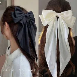 Acessórios para cabelos da cabeça de chapéus de chiffon clipe de cabelo arco mulheres manchas de mancha de boxó de arco grande barretas meninas garotas de rabo de cavalo de cor de cor de cabelo acessórios de cabelo de cabeça de cabelo 230517