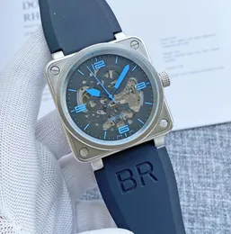 Jakość 44 mm męskie zegarek automatyczny ruch mechaniczny szklany szklany szklany stal nierdzewna mężczyźni Ross Rosswatches