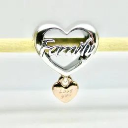 Pandora Love You Family Heart Charm 925 srebrne klipy pandora chwile kamieni urodzeniowych dla dopasowanych uroków koraliki bransoletki biżuteria 782326C00 Andy Jewel
