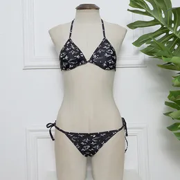 2023SS Hochwertige Damen-Bademode, modischer Bikini mit Buchstabenmuster, kurzes Set, Tangas, modischer BH, Strandparty, sexy Push-up-Verband, Badeanzug, Badebekleidung, Wassersport #1166