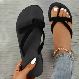 Slippers Women Shoes Fashion Slippers Flat Open Tee equins Slippers Summer Sidendals for Women Flat Sandals for Women en