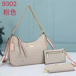 2023 New Arrisas 3 peças Configurar a qualidade Top Famous Brand Women Designer Bolsa de couro bolsa de couro Bolsa feminina Bolsa Crossbody Bag Michael SS Kor Bags 9302