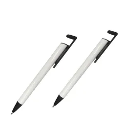 New Sublimation Pens with Shrink Wraps party favor Cartridge DIY Blanks Phone Holders Heat Transfer White Ballpoint Pen Gifts for Students 0726