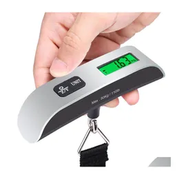 Weighing Scales Fashion Portable Lcd Display Electronic Hanging Digital Lage Weighting Scale 50Kgx10G 50Kg /110Lb Weight Kd1 Drop De Dhmrm