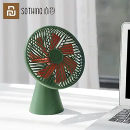 Ventilatori Youpin Sothing Ventilatore da tavolo Versione Rainforest Mini ventilatore USB ricaricabile per la casa Palmare rimovibile Super Wind Silent Fan Cooler