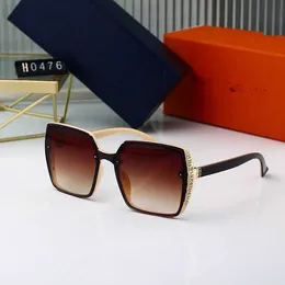 Designer Lou Vut Luxury Luxury Cool Sunglasses Novo 2023 Moda Grande Caixa de sol para mulheres Estilo de tiro de rua Gradualmente lote de mudança com caixa original