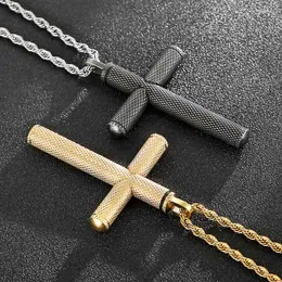 Hänghalsband religiösa korshalsband för män kvinnor mode 60 cm kedja svart rostfritt stål smycken gfts leverantörer grossist