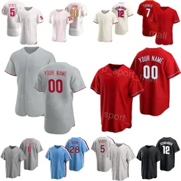 Baseball 7 Trea Turner Jersey 5 Bryson Stott 8 Nick Castellanos 28 Alec Bohm 12 Kyle Schwarber 10 J.T. Realmuto 37 Odubel Herrera Didi Gregorius Space City Man Woman F-C