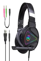 HXSJ New USB Headset Wired Gaming Headset 71 with Microphone RGB Luminous PC Notebook Suitable for Black F168132093