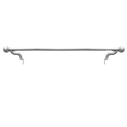 Smart Rods Adjustable Tension Single Curtain Rod, 48 -84 , Brushed Nickel