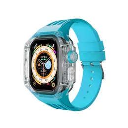 para Apple Watch aparência iwatch Ultra Smart relógios Série 8 Relógio pulseira marinha relógio esportivo smartwatch caixa de carregamento sem fio caixa de proteção Estojo protetor