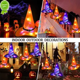Ny halloween dekoration LED Light Witch Hat Halloween Costume Cosplay Prop Outdoor Tree Ornament Halloween Party Decoration