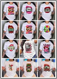 wholesale Plus Size 3xl 4xl 5xl Designer T Shirt For women 2023 New Ladies Loose Round Neck Short Sleeve Tee Money Series Cartoon Print Tees