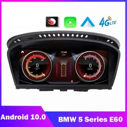 Snapdragon Android 10 Car Radio Radio Multimedia 플레이어 BMW 5 시리즈 E60 E61 E63 E64 3 시리즈 E90 E91 GPS 내비게이션 장치 스테레오