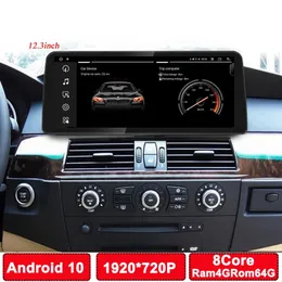 12.3 بوصة Android 10 لاعب الوسائط المتعددة للسيارات لـ BMW 5 Series E60-E61 Audio Mavigation Autoradio GPS Carplay Monitor