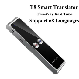 Tradutor inteligente T8 Mini Mini Wireless Smart Translator 68 Multi-Languages ​​Boletim em tempo real Translator para Learn Travel Business Reunião 230518