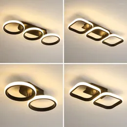 Światła sufitowe Nowoczesny żyrandol LED Minimalistyczne oprawę oświetleniową Energia Oszczędzanie ochrony oczu Kwadrat do sypialni do salonu