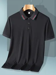 Męskie bawełniane koszule Summer Short Sleeve Classic Polos Slim Fit Casual Polo Wear koszulka Duża rozmiar 8xl 230517 M-8xl
