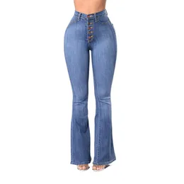 Jeans High Waist Womens Jeans Female Slim Hip Trousers CE Denim Flared Pants Cotton Breathable Sweat Cloths Sexy Streetwea Denim